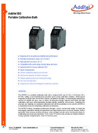 Thumbnail of document Data Sheet - ADT835 Portable Calibration Bath